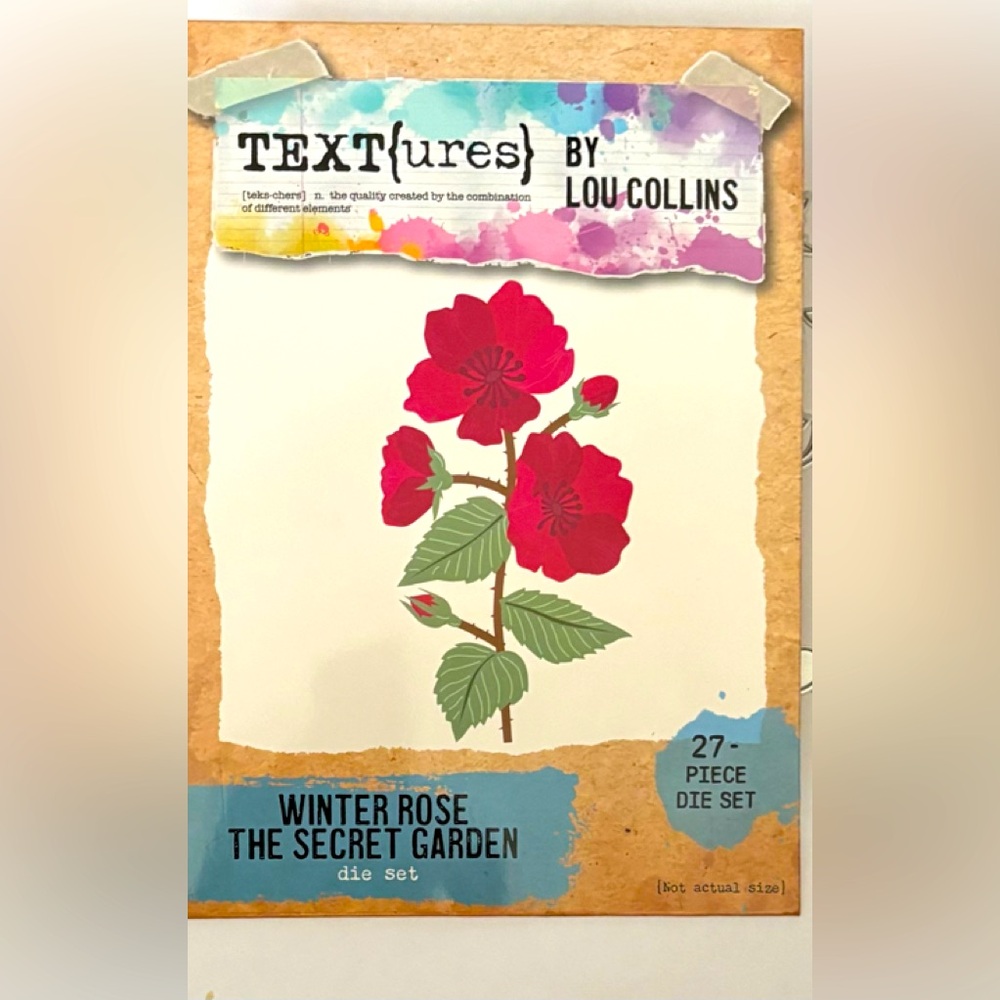 Textures Winter Rose Die Set by Lou Collins for cards, scrapbooking & papercraft